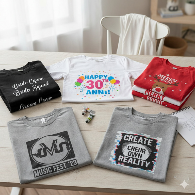 Personalized silkscreen-printed apparel for expressing individuality and creating unique gifts for birthdays and special events